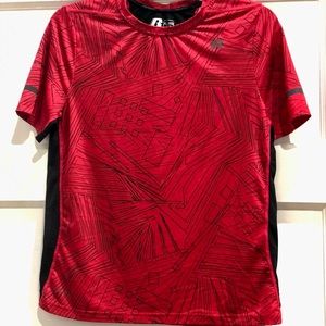 Red & Black Patterned Athletic Shirt